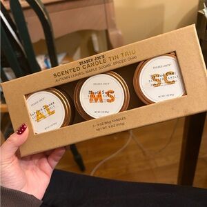 NWT / IN BOX Trader Joe's Scented Candle Tin Trio